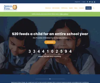 Akshayapatrausa.org(Akshaya Patra Foundation) Screenshot