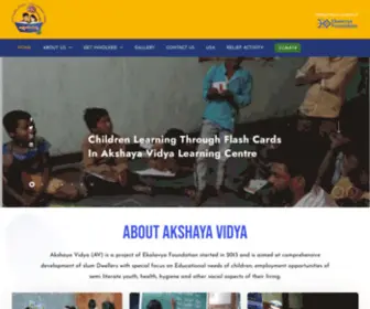 Akshayavidya.org(An Educare Programme for Urban Slum Children) Screenshot