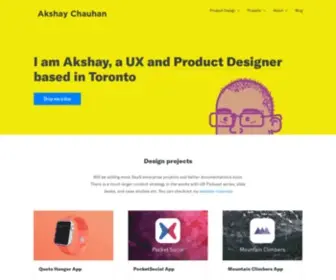 Akshaychauhan.com(UX and Product Designer focusing on SaaS enterprise and iOS mobile apps) Screenshot