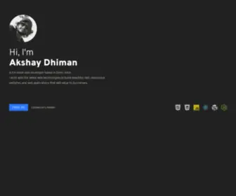 Akshaydhiman.com(Akshay Dhiman) Screenshot