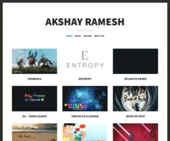 Akshayramesh.com(Software Engineer) Screenshot