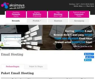Aksimaya.co.id(Domain & Hosting Murah Indonesia) Screenshot