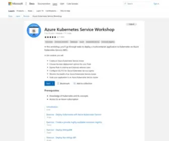 Aksworkshop.io(Azure Kubernetes Service Workshop) Screenshot