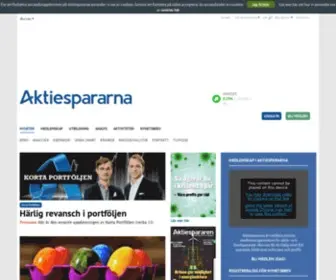 Aktiespararna.se(Aktier, aktiesparande och fonder) Screenshot
