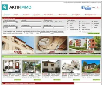 Aktifimmo.com(Annonces immobilieres de maisons d'appartements et de terrains) Screenshot