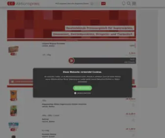 Aktionspreis.de(Ihr Preisvergleich für Lebensmittel) Screenshot