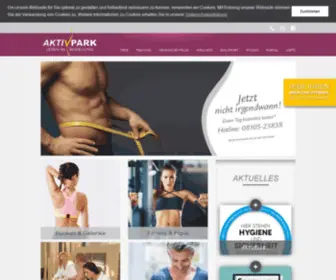 AktivPark.com(Aktivpark Gilching Fitness Wellness Ballsport Metabolic Balance) Screenshot