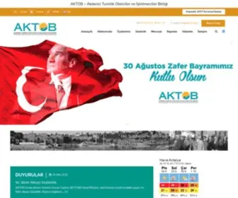 Aktob.org.tr(Akdeniz Turistik Otelciler ve İşletmeciler Birliği) Screenshot