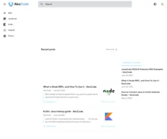 Akucode.com(Learn various programming languages) Screenshot