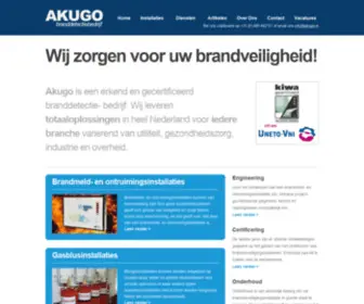 Akugo.nl(Akugo Brandbeveiliging en Branddetectie) Screenshot