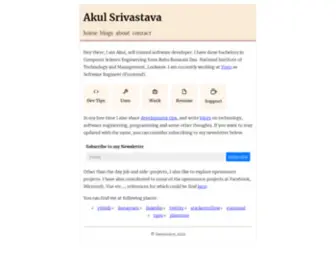 Akulsrivastava.com(Akulsrivastava) Screenshot