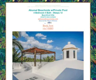 Akumal-Mexico.com(Akumal Villa Beachfront w/Private Pool 4 Bedroom 4 Bath Sleeps) Screenshot