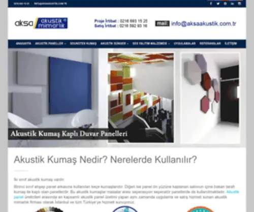 Akustikkumas.com.tr(Akustik Panel Kaplama) Screenshot