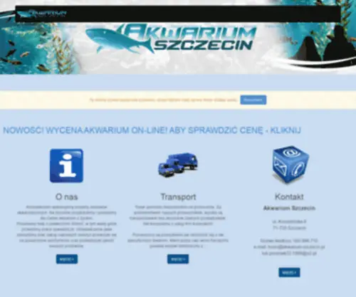 Akwarium.szczecin.pl(Strona formy Akwarium Szczecin) Screenshot