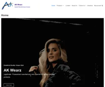 Akwearz.com(Apparel Manufacturing Company) Screenshot