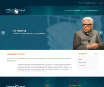 AL-Mawrid.net(Al-Mawrid A Foundation for Islamic Research and Education) Screenshot