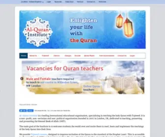 AL-Quraninstitute.co.uk(Al-Quran Institute (UK)) Screenshot