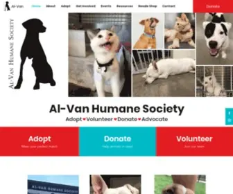 AL-Van.org(Al-Van Humane Society's mission) Screenshot
