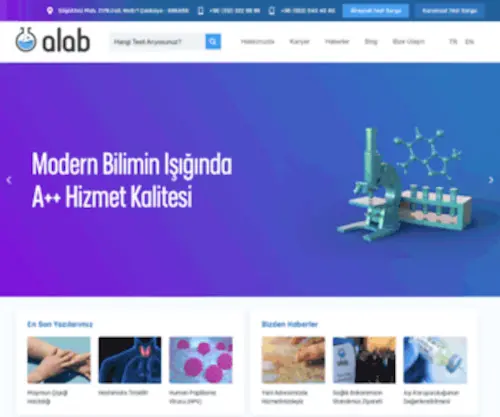 Alab.com.tr(Alab Laboratuvarları) Screenshot