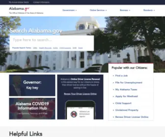 Alabama.gov(The Official Website of the State of Alabama) Screenshot