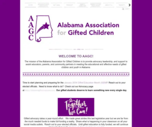 Alabamagifted.org(Alabama Association for Gifted Children (AAGC)) Screenshot