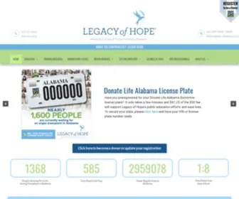 Alabamaorgancenter.org(Shepherding the Gift of Life) Screenshot