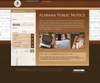 Alabamapublicnotices.com(Alabama Public Notice) Screenshot