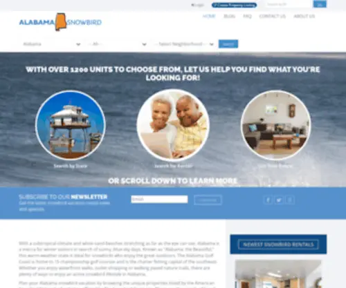 Alabamasnowbird.com(Alabama Snowbird Vacation Rentals by Owner) Screenshot