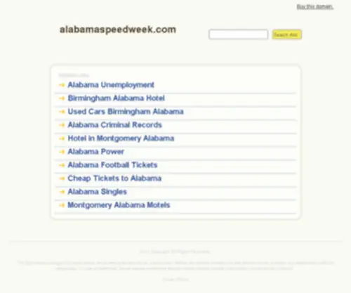Alabamaspeedweek.com(Alabamaspeedweek) Screenshot