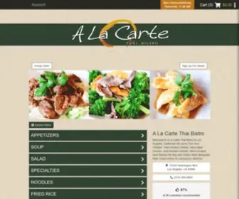 Alacartethaibistro.com(Los Angeles) Screenshot