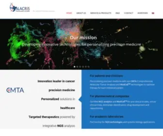 Alacris.de(Innovative technologies for personalizing precision medicine) Screenshot
