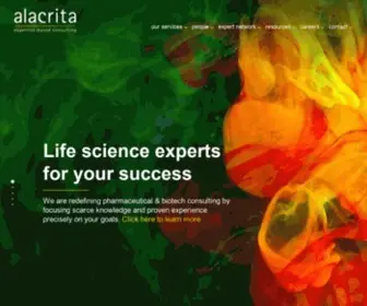 Alacrita.com(Life Science Consulting) Screenshot