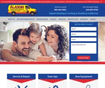 Aladdinac.com(Aladdin Air Conditioning & Heating) Screenshot