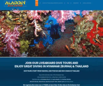 Aladdindivecruise.de(Duiken in Burma (Myanmar)) Screenshot