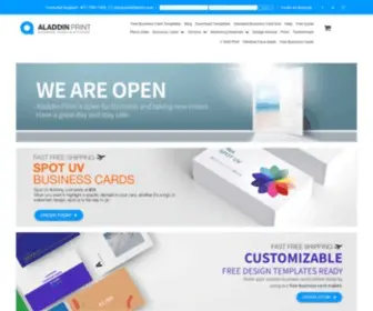 Aladdinprint.com(Low Price Business Cards) Screenshot