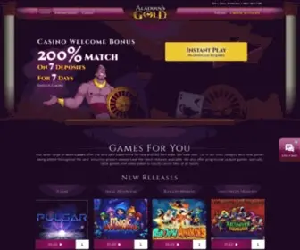 Aladdinsgoldcasino.com Screenshot