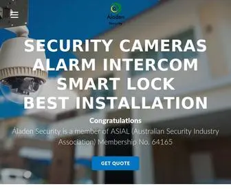 Aladen.com.au(Security cameras installation Sydney Company) Screenshot