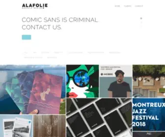 Alafolie.ch(Communication, Graphic Design & Visual Merchandising) Screenshot