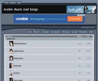 Alaghany.com(Arabic Music) Screenshot