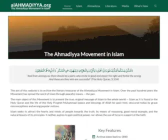 Alahmadiyya.org(The Ahmadiyya Movement in Islam @) Screenshot