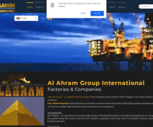 AlahramGroupworld.com(Alahram Group OUR MISSION) Screenshot