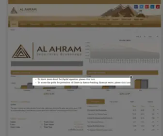 Alahramsecurities.com(Al ahram securities brokerage) Screenshot