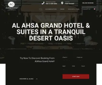 Alahsagrandhotel.com(Al Ahsa Grand Hotel) Screenshot