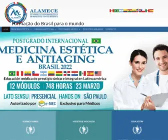 Alamece.org.pe(Academia Latinoamericana de Medicina y Cirugía Estética) Screenshot