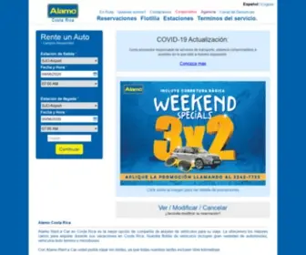 Alamocostarica.com(Alamo Rent a Car in Costa Rica) Screenshot