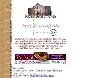 Alamonet.com(San Antonio) Screenshot