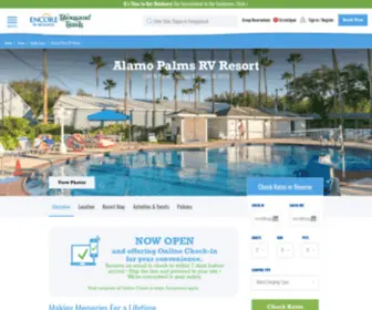 Alamopalms.com(Alamo Palms RV Resort) Screenshot