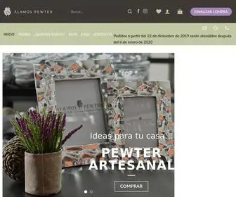 Alamospewter.com(Fábrica y tienda en línea de Pewter) Screenshot