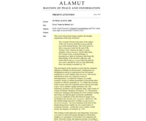 Alamut.com(Present Attention) Screenshot