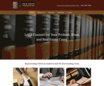 Alanandersonlaw.net(Lawyer Amherst) Screenshot